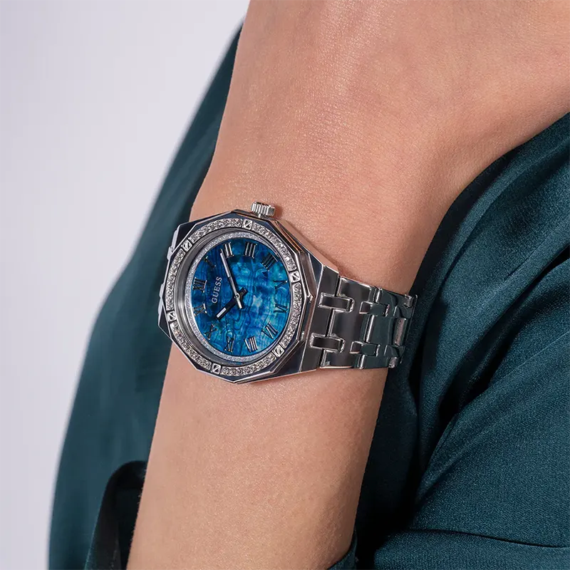 Guess Desire Trendy Blue MOP Dial Ladies Watch- GW0770L1